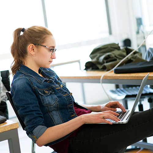 Student on laptop